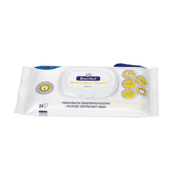 Hartmann Bacillol® 30 Sensitive Tissues, alkoholische Desinfektionstücher