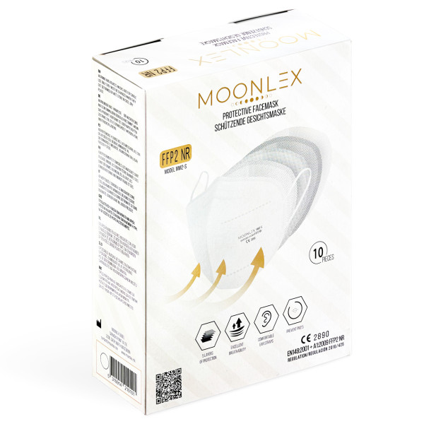 Moonlex FFP2 Masken WEISS - Made in Europe (10 Sück)