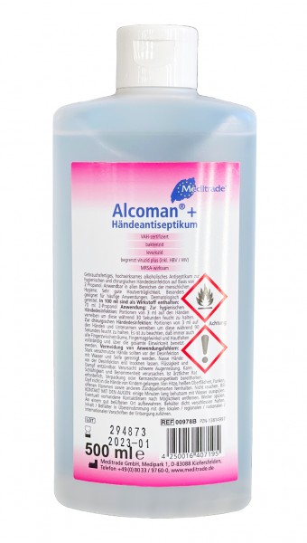 Alcoman+ Händedesinfektionsmittel 500 ml